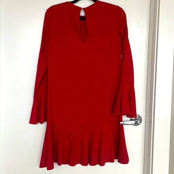 Theory Marah Bergen Long Sleeve Flounce Dress - Picture 5 of 8